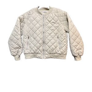 Zeagoo Women's sz L Quilted Bomber Jacket Casual Coat‎ Zip Up Outerwear